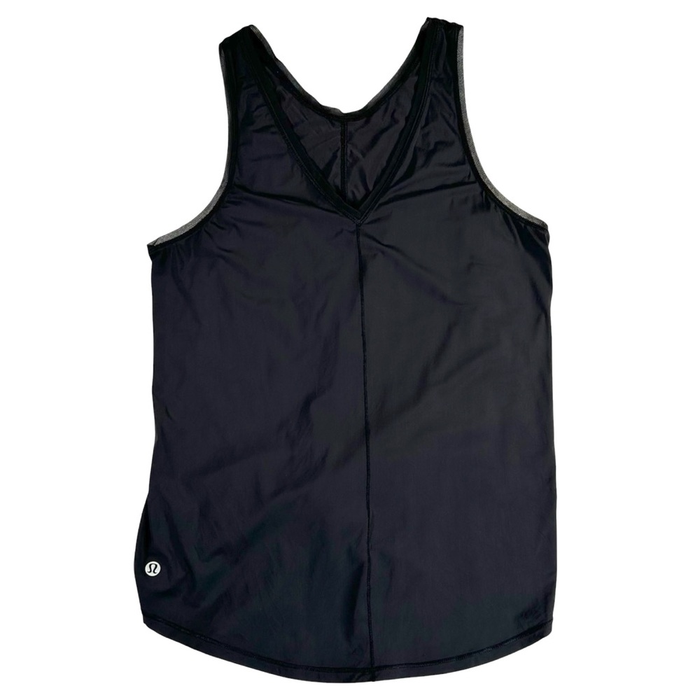 Lululemon Black V-Neck Tank Top Women's Yoga Gym Athletic Workout Racerback Tank